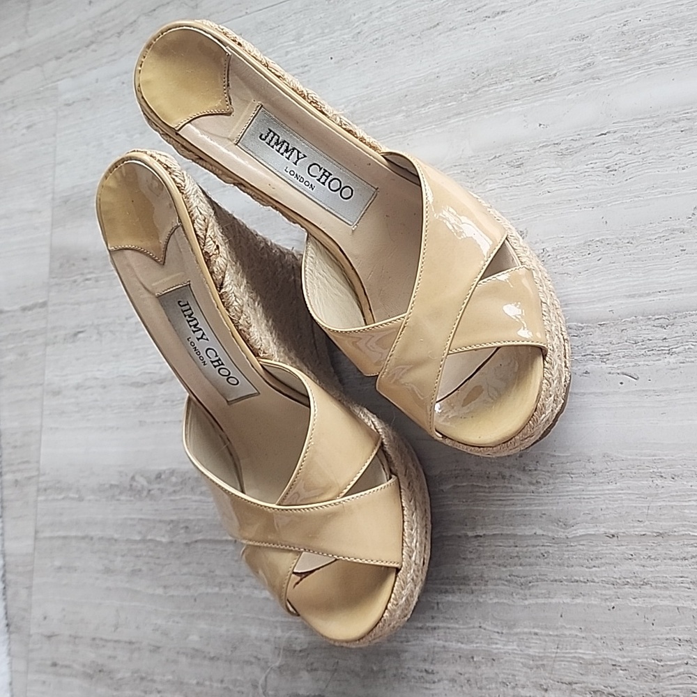 Patent Leather Jimmy Choo Wedges